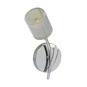 Kinkiet Marbella 1xE14 Max.9W Chrom Metal/Srebrny Abażur 22 cm small 0