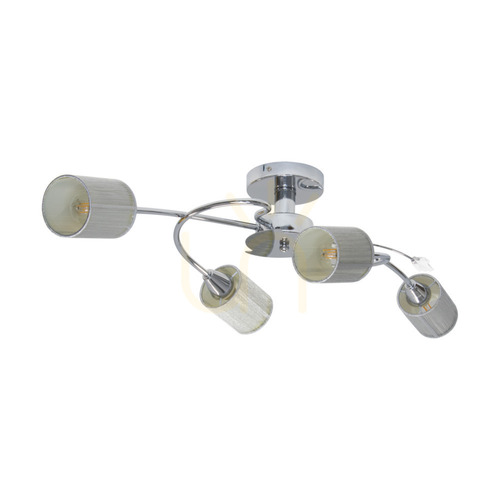 Sprawdź Lampa Sufitowa Marbella 4xE14 Max.9W Chrom Metal/Srebrny Abażur 79 cm