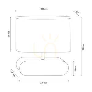 Lampa Stołowa Marinna 1xE27 Max.25W Drewno Bukowe Orzechowe/Transparentny Kabel PVC/Biały Abażur 30 cm small 5