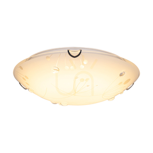 Lampa Sufitowa Maryland 1xLED 2700K 18W Chrom Metal/Biały Szklany Klosz Ø40 cm small 1