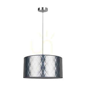 Lampa Wisząca Maxima 1xE27 Max.60W Chrom Metal/Transparentny Kabel PVC/Srebrny Abażur Ø50 cm small 0