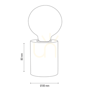 Lampa Stołowa Minnie 1xE27 Max.25W Drewno Bukowe Orzechowe/Czarny Kabel PVC Ø8 cm small 3
