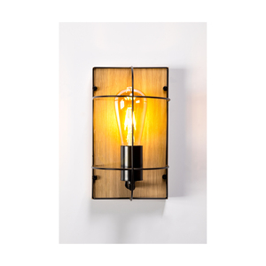 Kinkiet Netuno 1xE27 Max 15W LED Dąb Olejowany/Czarny Metal 15 cm small 3