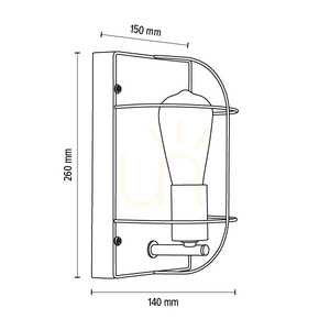Kinkiet Netuno 1xE27 Max 15W LED Dąb Olejowany/Czarny Metal 15 cm small 4