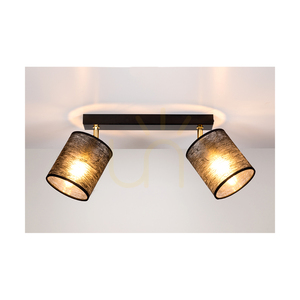 Lampa Sufitowa Nevoa 2xE27 Max.25W Czarny-Złoty Metal/Czarny Abażur 52 cm small 4