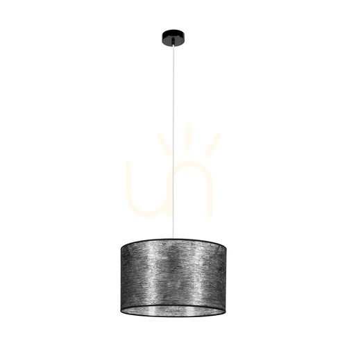 Sprawdź Lampa Wisząca Nevoa 1xE27 Max.60W Czarny Metal/Transparentny Kabel PVC/Czarny Abażur Ø40 cm