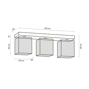 Lampa Sufitowa Norman Wood 3xE27 Max.25W Brzoza/Chromowany Metalowy Klosz 55 cm small 4