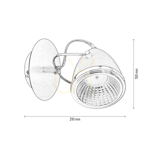 Kinkiet Oliver Incl 1xGU10 LED Max.6W Biały/Chrom Metal 21 cm small 4