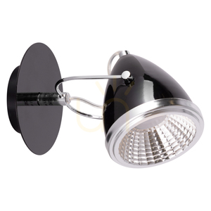 Kinkiet Oliver Incl 1xGU10 LED Max.6W Czarny/Chrom Metal 21 cm small 0