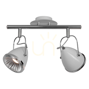 Lampa Sufitowa Oliver Incl.2xGU10 LED Max.5,5W Biały/Chrom Metal 35 cm small 1