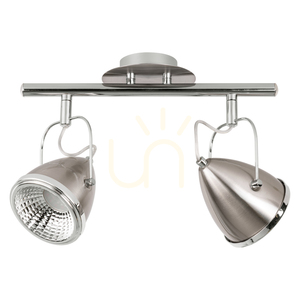 Lampa Sufitowa Oliver Incl.2xGU10 LED Max.6W Satyna/Chrom Metal 35 cm small 0
