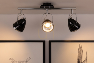 Lampa Sufitowa Oliver Incl.3xGU10 LED Max.6W Czarny/Chrom Metal 53 cm small 3