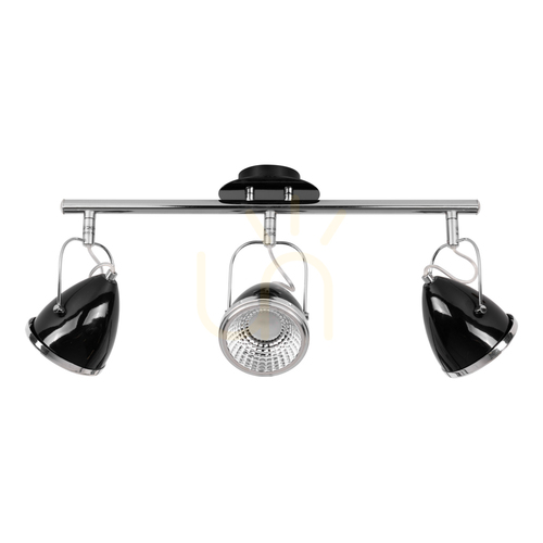 Sprawdź Lampa Sufitowa Oliver Incl.3xGU10 LED Max.6W Czarny/Chrom Metal 53 cm