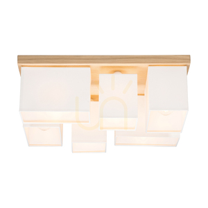 Lampa Sufitowa Paloma 6xE27 Max.25W Dąb Olejowany/Biały Abażur 55 cm small 5