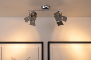 Lampa Sufitowa Photo Incl.2xGU10 LED Max.5W Chrom Metal 40 cm small 3