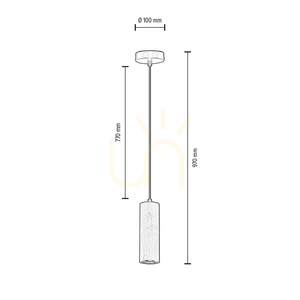 Lampa Wisząca Pipe Incl.1xGU10 LED Max.5W Drewno Bukowe Orzechowe/Czarny Metal/Czarny Kabel PVC Ø10 cm small 3