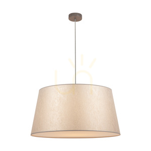 Lampa Wisząca Prata 1xE27 Max.40W Szary Metal/Transparentny Kabel PVC/Srebrny Abażur Ø60 cm small 1