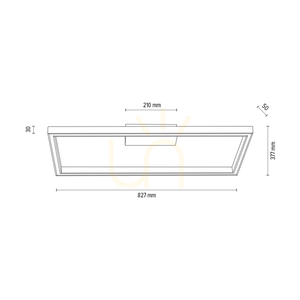 Lampa Sufitowa Ramme 1xLED 3000K 34W Dąb Olejowany 83 cm small 6
