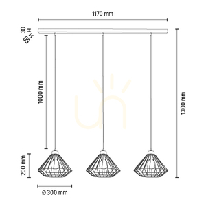 Lampa wisząca Britop RAQUELLE 187119304, 3 × E27, czarna z olejowanym dębem, 117 cm small 4