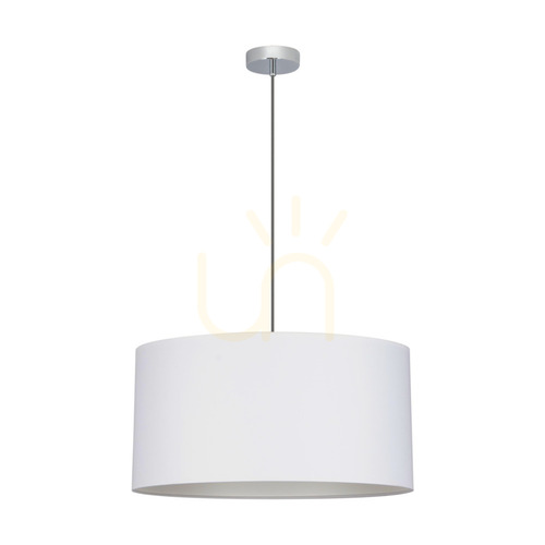 Sprawdź Lampa Wisząca Rima 1xE27 Max.60W Chrom Metal/Antracytowy Kabel w Oplocie/Szary Abażur Ø50 cm
