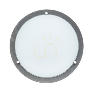 Lampa Sufitowa Rocky 1xLED 2700K 13W Szary Beton/Biały Szklany Klosz Ø35 cm small 0