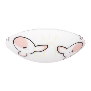 Lampa Sufitowa Rubby 2xE27 Max.60W Chrom Metal/Biały Szklany Klosz Ø40 cm small 2