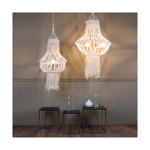 Lampa Wisząca Samba 1xE27 Max.15W LED Dąb Olejowany/Naturalny Kabel w Oplocie/Kremowy Bawełniany Sznurek Pleciony Ø50 cm small 2