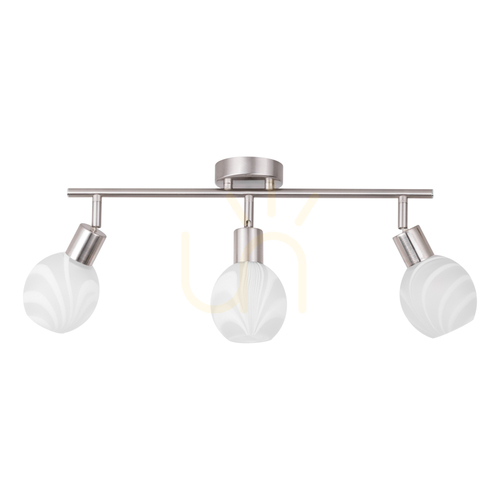 Sprawdź Lampa Sufitowa Sara 3xE14 Max.40W Satyna Metal/Biały Szklany Klosz 59 cm