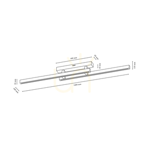 Lampa Sufitowa Smal 2xLED 3000K 22,5W Brzoza 120 cm small 2