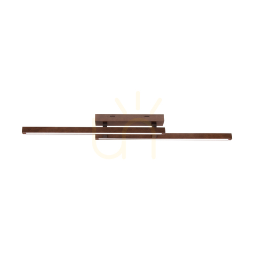 Sprawdź Lampa Sufitowa Smal 2xLED 3000K 22,5W Drewno Bukowe Orzechowe 120 cm