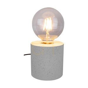 Lampa Stołowa Strong Round 1xE27 Max.25W Biały Beton/Czarny Kabel PVC Ø10 cm small 2