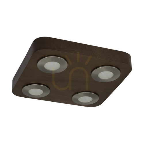 Sprawdź Lampa Sufitowa Sunniva Incl.4xLED 3000K 5W Drewno Bukowe Orzechowe/Satyna Metal 26 cm