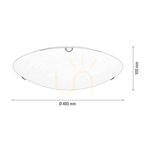 Lampa Sufitowa Sydney Incl.1xLED 2700K 18W Chrom Metal/Biały Szklany Klosz Ø40 cm small 5