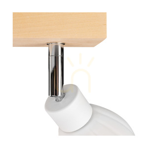 Lampa Sufitowa Talea Incl.2xG9 LED Max.3W Brzoza/Biały Metal/Biały Szklany Klosz 39 cm small 2