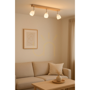 Lampa Sufitowa Talea Incl. 3xG9 LED Max.3W Brzoza/Biały Metal/Biały Szklany Klosz 55 cm small 3