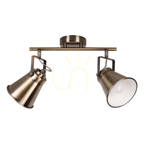Sprawdź Lampa Sufitowa Tekla 2xE27 Max.60W Patyna Metal 39 cm