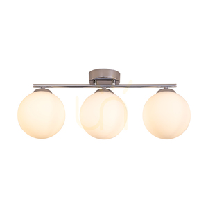 Lampa Sufitowa Tilo 3xE14 Max.25W Chrom Metal/Biały Szklany Klosz 54 cm small 1