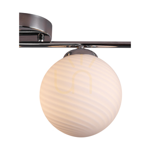 Lampa Sufitowa Tilo 4xE14 Max.25W Chrom Metal/Biały Szklany Klosz 77 cm small 2
