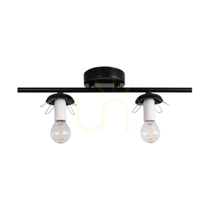 Lampa Sufitowa Tilo 4xE14 Max.25W Czarny Metal/Biały Szklany Klosz 77 cm small 2