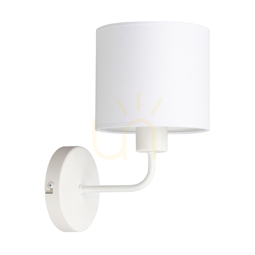 Sprawdź Kinkiet Tomi 1xE27 Max.40W Biały Metal/Biały Abażur 23 cm