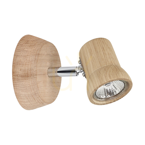Sprawdź Kinkiet Venla Incl.1xGU10 Max.5W Dąb Olejowany/Chrom Metal 14 cm
