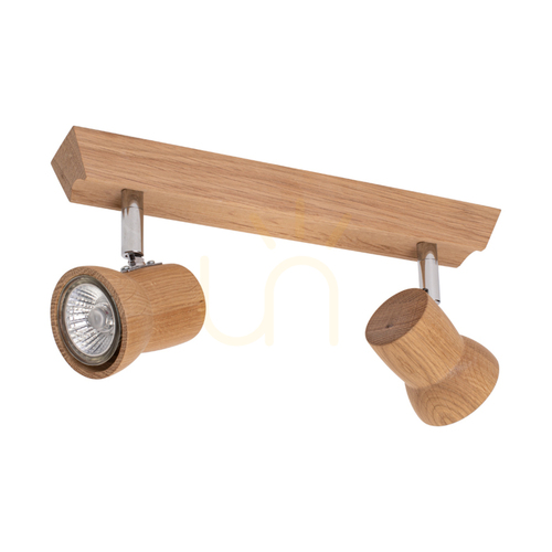 Sprawdź Lampa Sufitowa Venla Incl.2xGU10 Max.5W Dąb Olejowany/Chrom Metal 29 cm