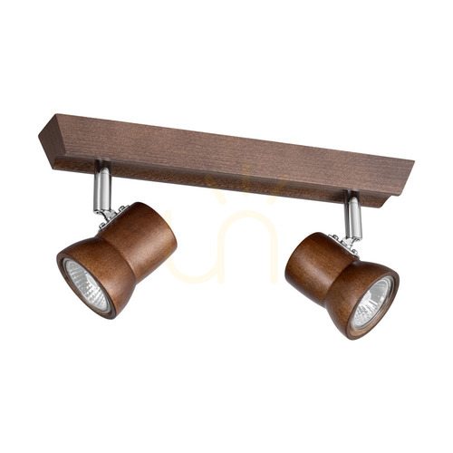 Sprawdź Lampa Sufitowa Venla Incl.2xGU10 Max.5W Drewno Bukowe Orzechowe/Chrom Metal 29 cm