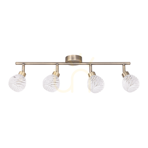 Sprawdź Lampa Sufitowa Wave 4xG9 Max.28W Patyna Metal/Transparentny Szklany Klosz 59.8 cm