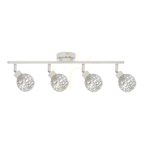 Sprawdź Lampa Sufitowa Virgo 4xG9 Max.40W Biały Metal/Chromowany Metalowy Klosz 62 cm