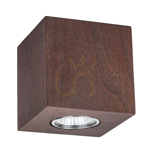 Sprawdź Lampa Sufitowa Wooddream Square 1xGU10 Max.6W Drewno Bukowe Orzechowe 10 cm
