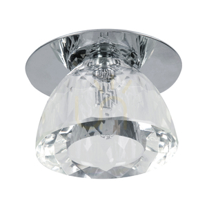 Zestaw Oczek Sufitowych Cristaldream Incl.3xG4 LED Max.2,3W Chrom Metal/Transparentne Szkło z Zasilaczem Ø8 cm small 1