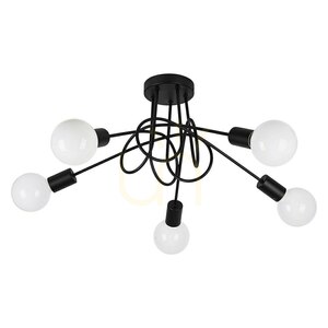 Czarna Lampa Sufitowa Turbino 5x E27 small 4