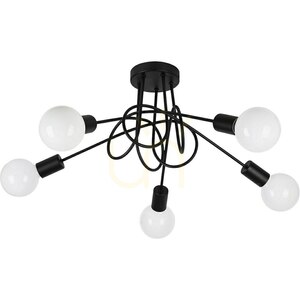 Czarna Lampa Sufitowa Turbino 5x E27 small 7