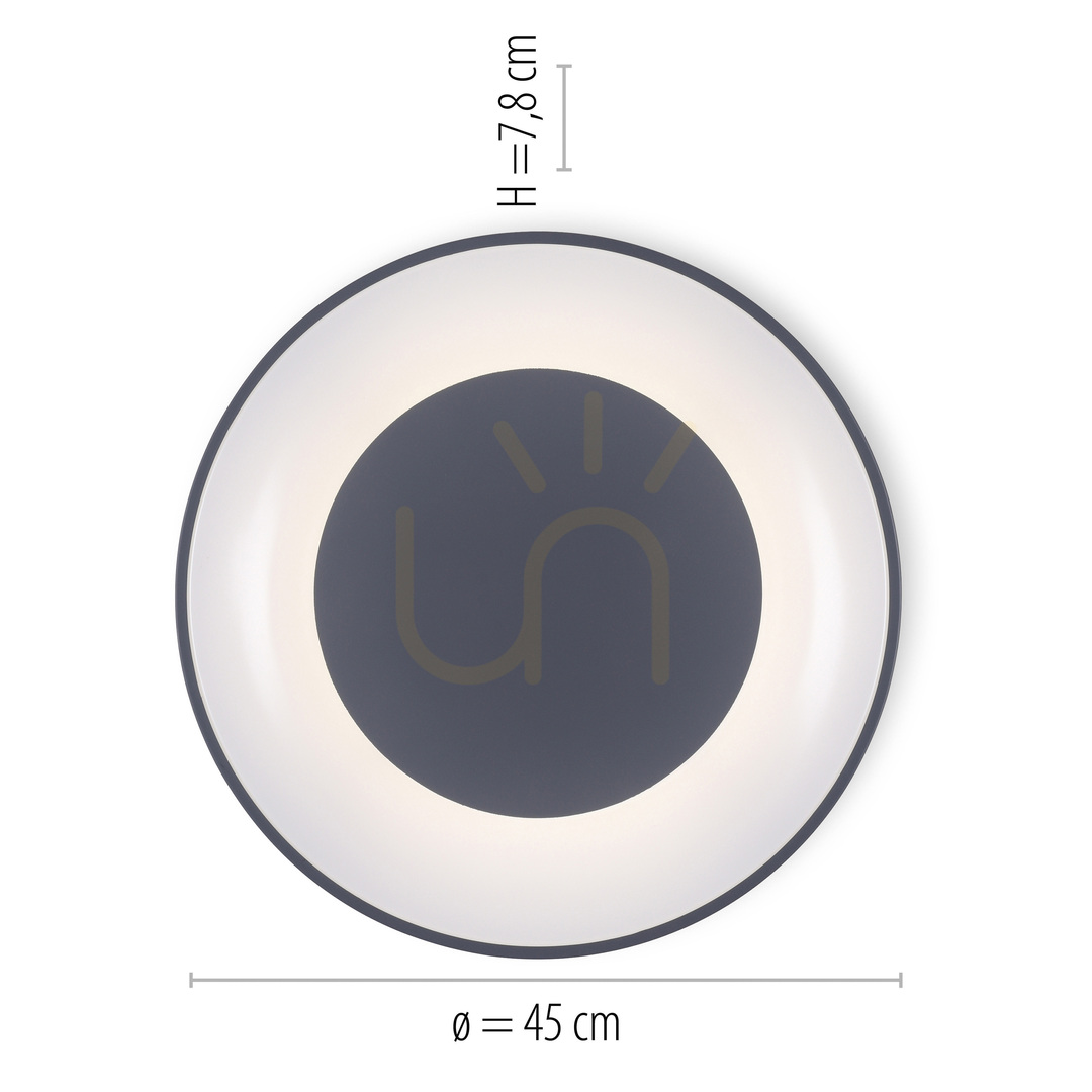 Obejrzyj Plafon ANIKA 14326-18 Szary 1xLED Plafon ANIKA 14326-18 Szary 1xLED